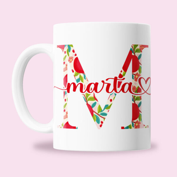 Taza "Inicial con estampado + Nombre" (27 estampados)