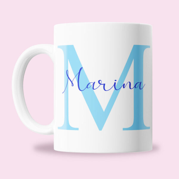 Taza "Inicial de color + Nombre" personalizada - Imagen 4
