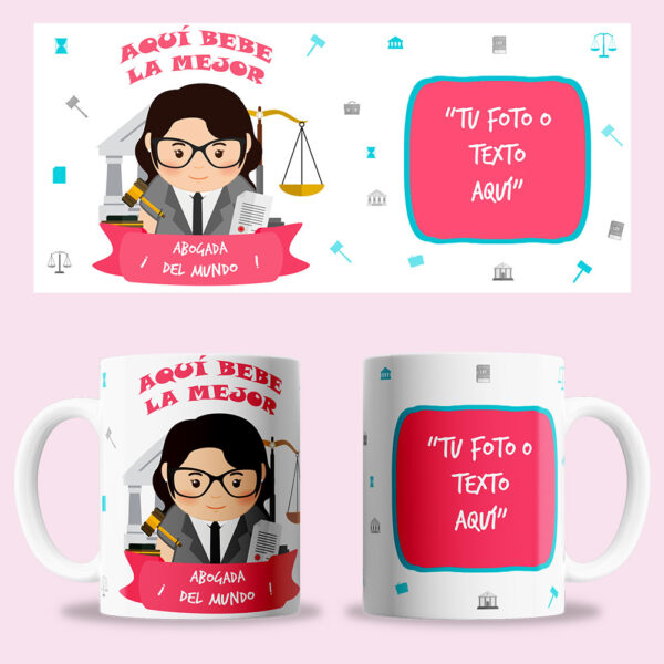 Taza "Abogada" personalizada