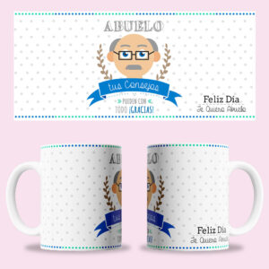 Taza "Abuelo tus consejos pueden con todo"
