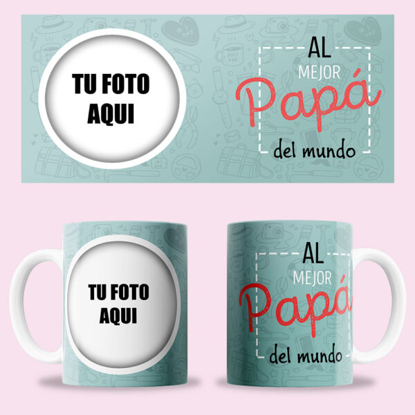 Taza "Al mejor papá del mundo" personalizada