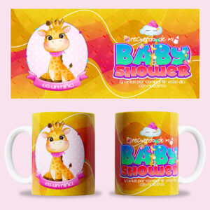 Taza "Baby Shower niña - jirafa"