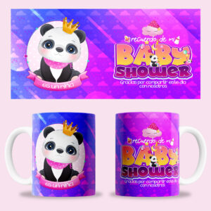 Taza "Baby Shower niña - oso panda"