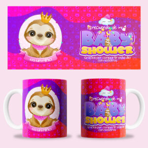 Taza "Baby Shower Niña - Perezoso"