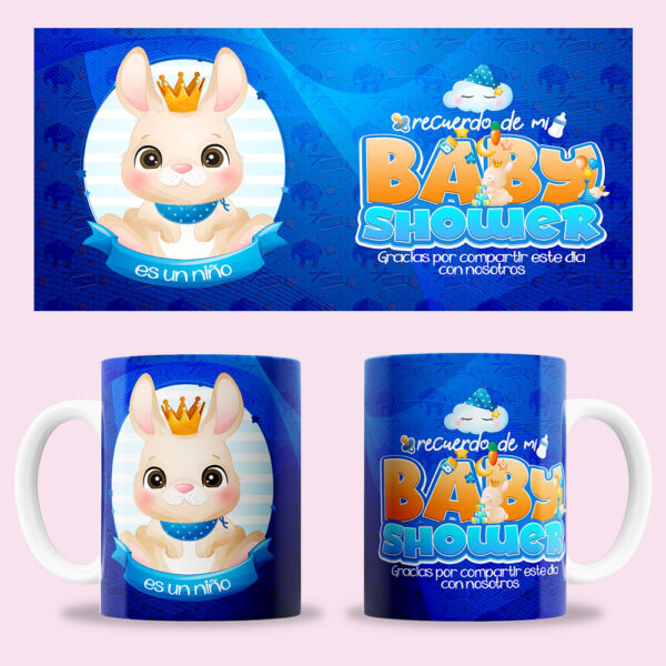 Taza "Baby Shower niño - conejo"