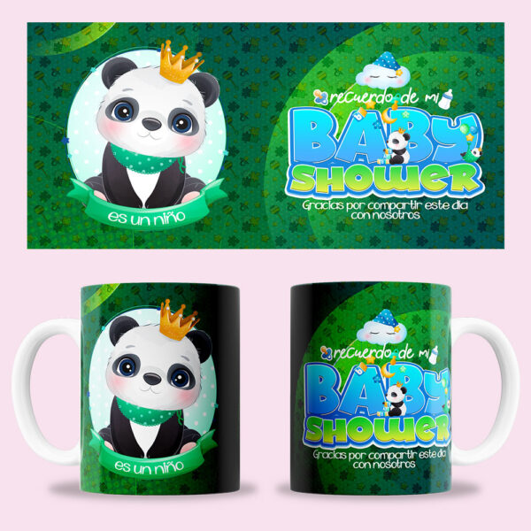 Taza "Baby Shower niño - oso panda"