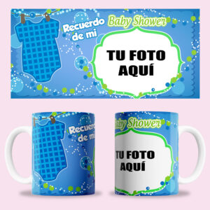 Taza "Baby Shower niño" con foto personalizada