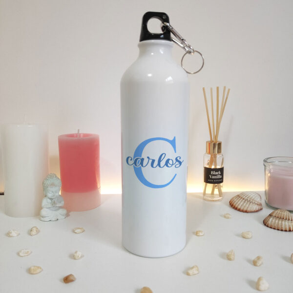 Botella "Inicial de color + Nombre" personalizada