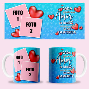 Taza "Cada historia de amor es bonita pero la nuestra" personalizada