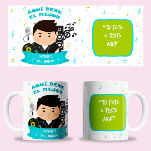 Taza "Cantante Hombre" personalizada