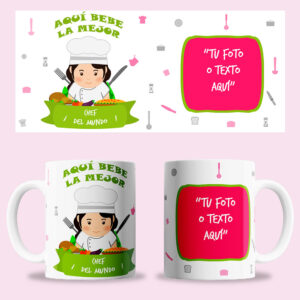 Taza "Chef Mujer" personalizada