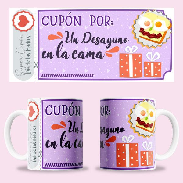 Taza "Cupón un desayuno en la cama"