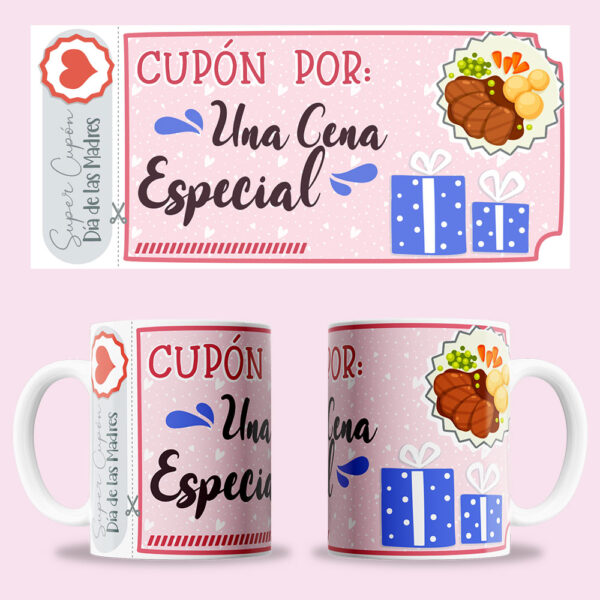 Taza "Cupón cena especial"