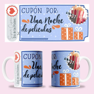 Taza "Cupón noche de películas"