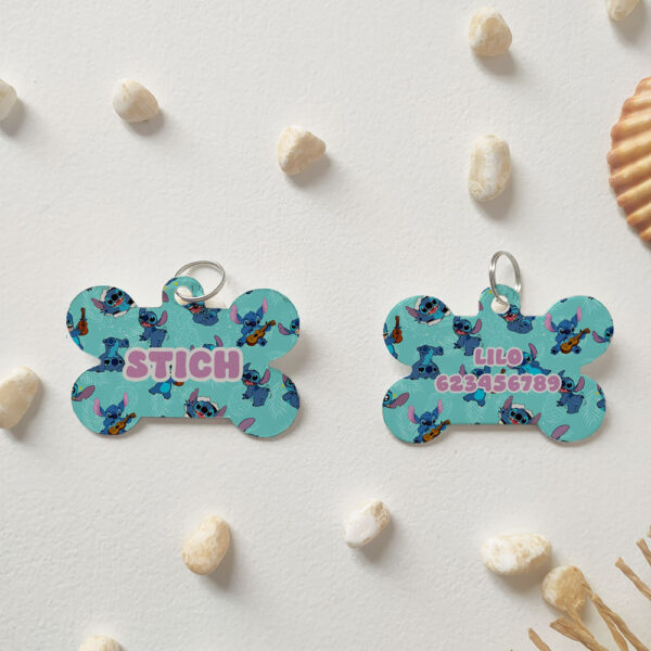 Chapita identificativa "Stich Azul"