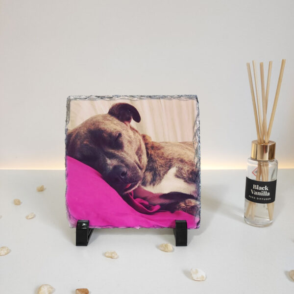 Cuadro de pizarra personalizado con foto - 14x14 cm - Imagen 2