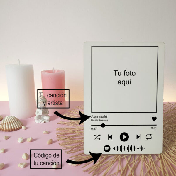 Cuadro estilo Spotify - 13 x 18 cm - Imagen 2