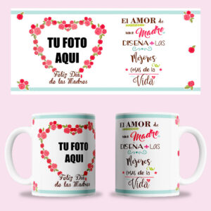 Taza "El amor de una madre" con foto personalizada