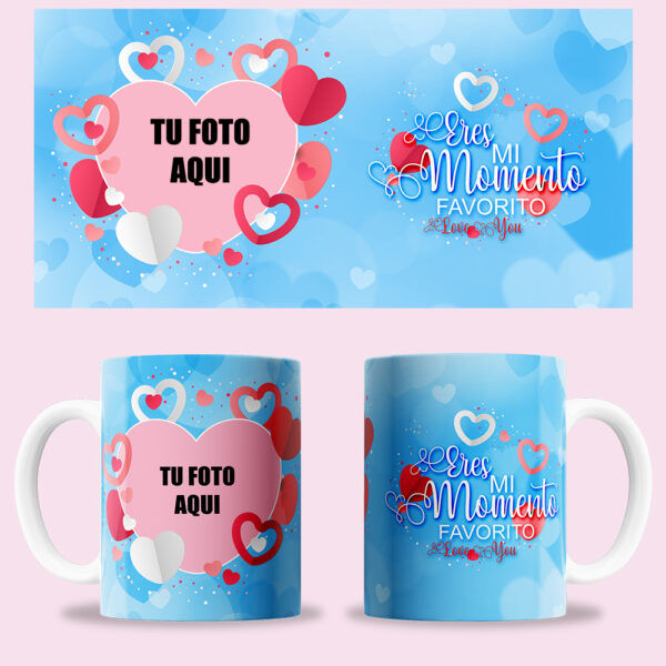Taza "Eres mi momento favorito" personalizada