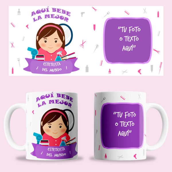 Taza "Esteticista" personalizada