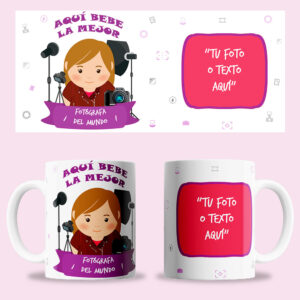 Taza "Fotógrafa" personalizada
