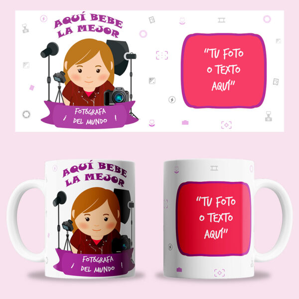 Taza "Fotógrafa" personalizada