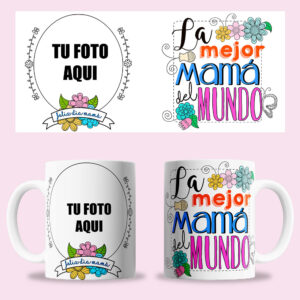 Taza "La mejor mamá del mundo" personalizada