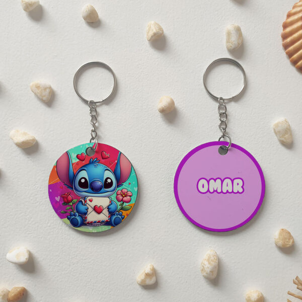 Llavero redondo "Lilo y Stich 1" personalizado