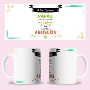 Taza "Los mejores papás ascienden como abuelos"