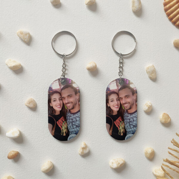 Llavero ovalado personalizado con foto