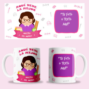 Taza "Maestra" personalizada