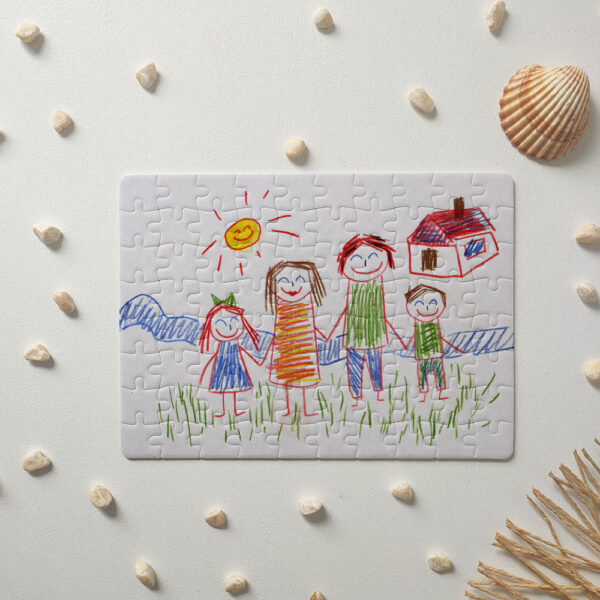 Puzzle personalizado con "El dibujo de tu hijo/a" - 80 piezas