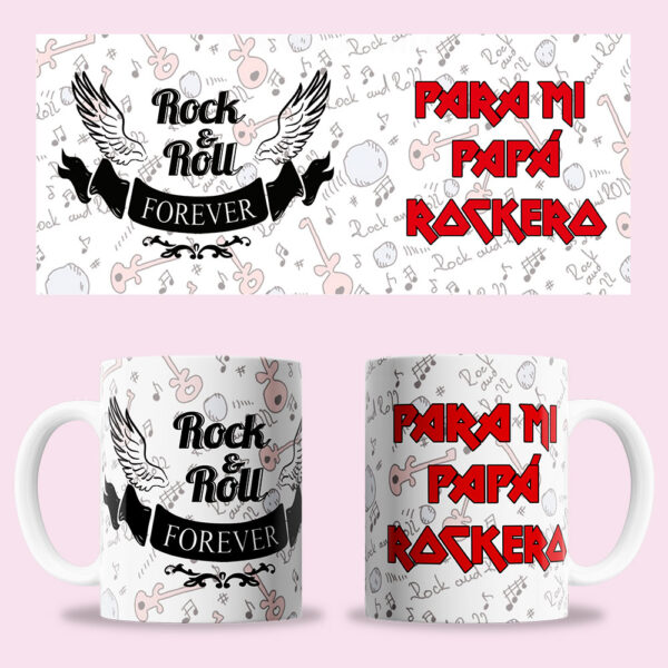 Taza "Papá Rockero"
