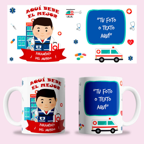 Taza "Paramédico Hombre" personalizada