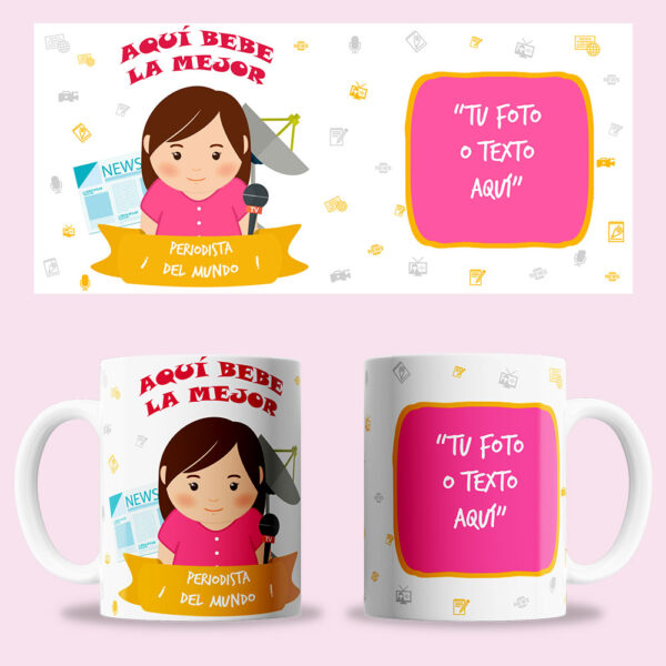 Taza "Periodista Mujer" personalizada