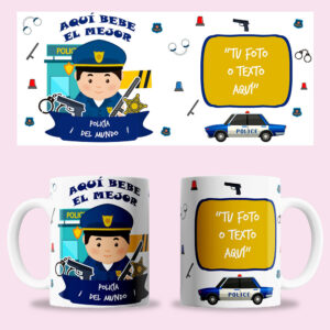 Taza "Policía Hombre" personalizada