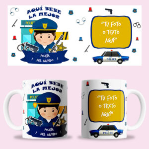 Taza "Policía Mujer" personalizada