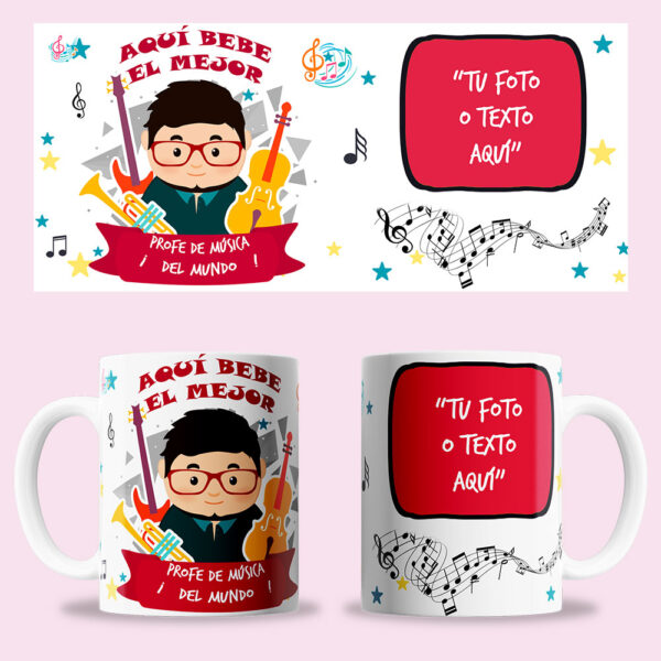 Taza "Profesor de Música" personalizada