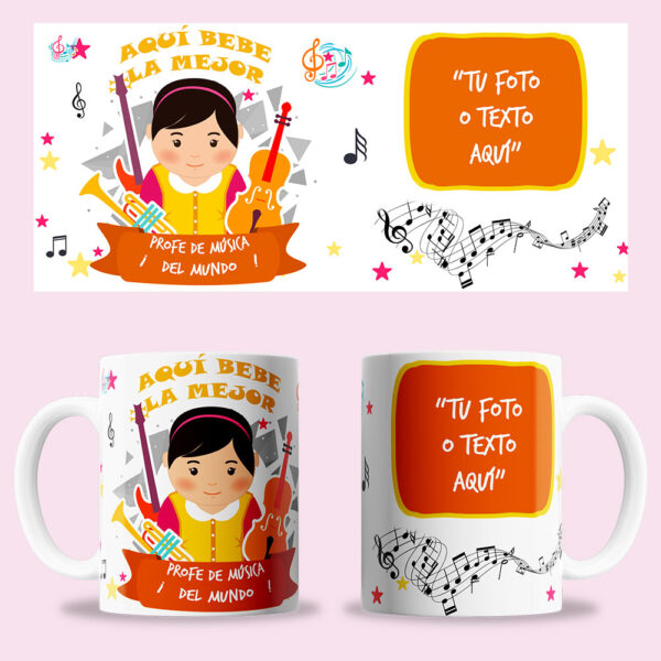 Taza "Profesora de Música" personalizada
