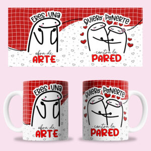 Taza "Quiero ponerte contra la pared humor"