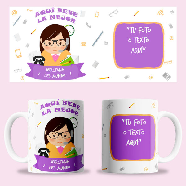 Taza "Secretaria" personalizada