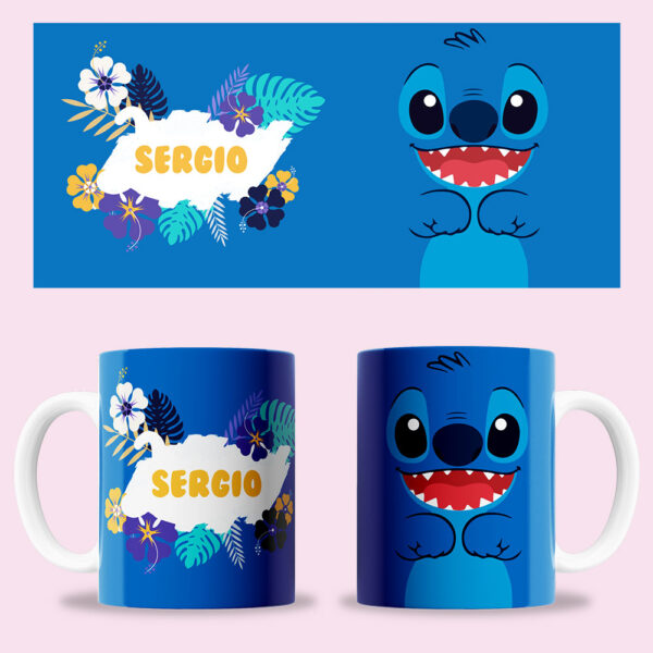 Taza "Stich 9" personalizada con nombre