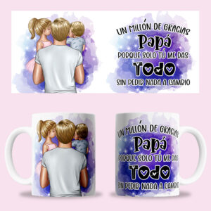 Taza "Un millón de gracias papá"