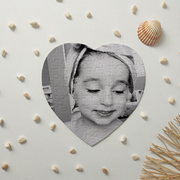 Puzzle corazón personalizado con foto - 76 piezas