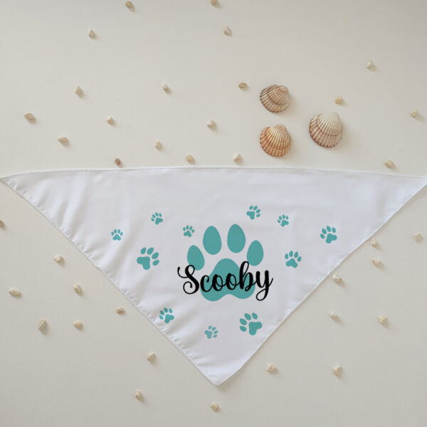 Bandana perro "Huellas" personalizada
