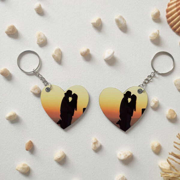 Llavero corazón con foto personalizado