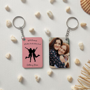 Llavero rectangular "100% normal" personalizado