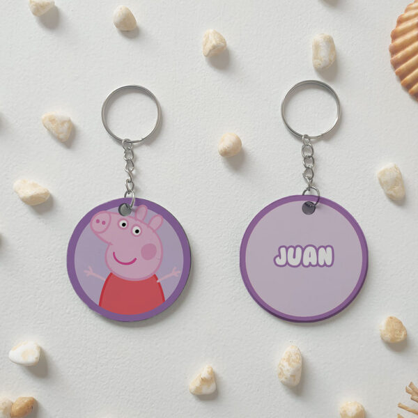 Llavero redondo "Peppa Pig" 1 personalizado