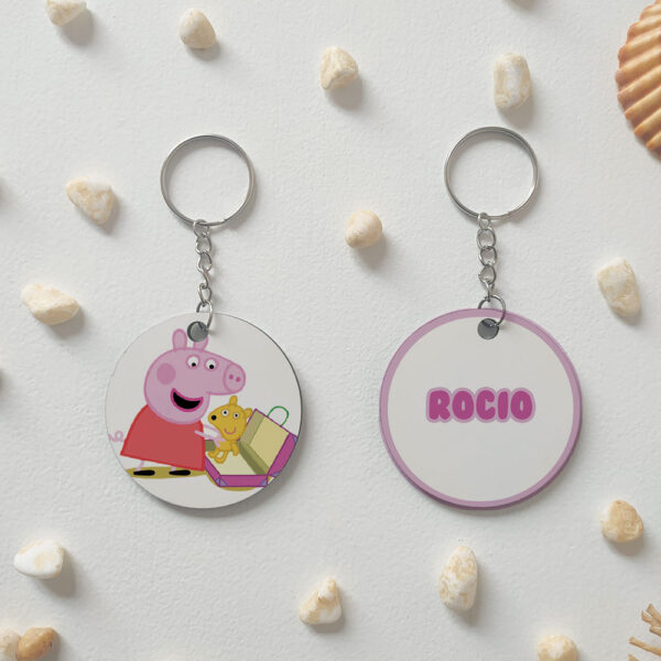 Llavero redondo "Peppa Pig" 3 personalizado