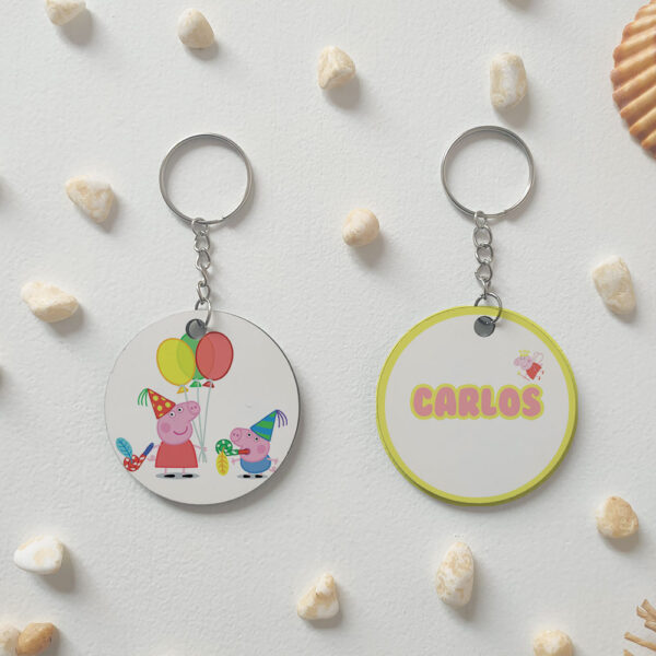Llavero redondo "Peppa Pig" 5 personalizado